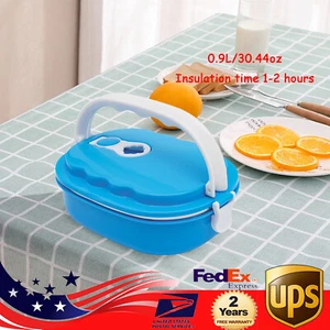 Travel Insulated Warmer Food Container Portable Lunch Box Hot Food - Picture 1 of 16