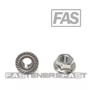 (25) M5 x 0,8 Edelstahl Flanschmuttern mit Wellenschliff DIN6923 Muttern M5-0,8 A2 - Bild 1 von 4
