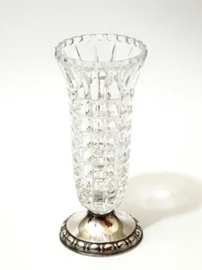 Jarrón de cristal 21 cm con 800 pies de plata de Hermann Emil de los años 30 - Imagen 1 de 6