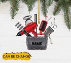 Personalized Hairstylist Christmas Ornament, Hair Hustler Barber Car Ornament