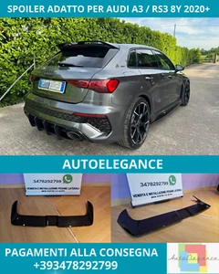✨ Spoiler Geeignet für Audi A3/RS3 8Y 2020 + Look Schwarz Poliert Design Sport ✨ - Bild 1 von 24