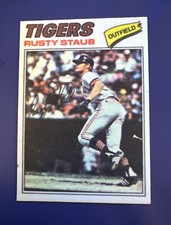 1977 TOPPS CLOTH STICKER #46 RUSTY STAUB DETROIT TIGERS *FREE SHIPPING*