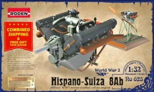 Roden 625 - 1/32 -Engine Hispano Suiza 8AB for RAF S.E.5?, SPAD XIII, SPAD S.VII - Picture 1 of 12