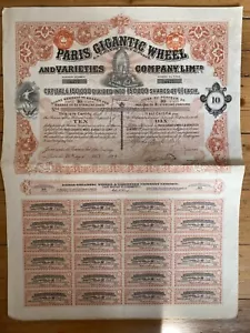 DECO = PARIS GIGANTIC WHEEL & Varieties (FRANCE UK) Titel 10 Aktien (H5) - Bild 1 von 1