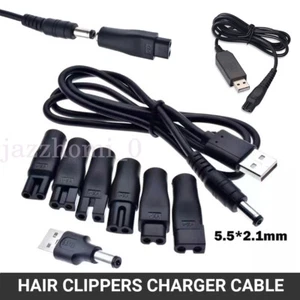 1Set Cordon d'alimentation 5V Chargeur de remplacement Adaptateur USB pour toutes sortes de tondeuse à cheveux - Photo 1/17
