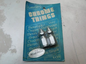 NOS NEW Vintage Motorcycle Chrome Spike Bolt Covers #12 Metric Threads x 1 3/4" - Picture 1 of 5