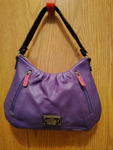 Love Victoria's Secret Purple Pink Vegan Leather Hobo Shoulder Handbag Purse - Picture 1 of 5