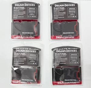 4 Pcs Delkin Devices USB 3.0 Dual Slot SD UHS-II CF Memory Card Reader Black - Picture 1 of 6