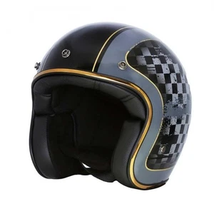 Casco Merlin Open Face - Blackbird Jet RACER (Gris Brillante/Negro/Dorado) - Imagen 1 de 50