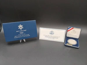 2002 P Winter Olympics Salt Lake City Proof Commem 90% Silver Dollar OGP US Coin - Picture 1 of 10