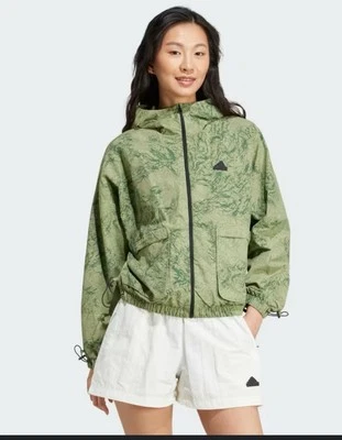 Chaqueta Adidas City Escape Nueva con Etiquetas, Verde Moderna Cortavientos Pista Elige Talla Foto 1 de 4