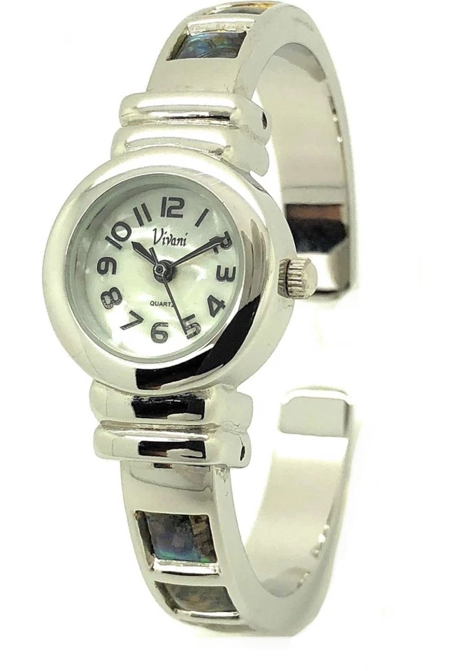 Vivani Damas Plata Metal Brazalete Moda Reloj Piedras Esfera Perla PRECIO BAJO Foto 1 de 1