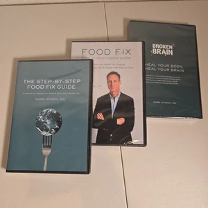 Mark Hyman Food Fix 3 DVD Lot Bundle PBS Broken Brain Step by Step Guide Sealed - Picture 1 of 8