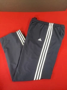 Adidas Nylon Trainingshose Herren Large Blau Drei Streifen - Bild 1 von 18