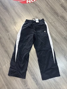 Nike Air Men's Woven Track Pants Black/White/White Size Medium Style: HV0874-010 - Picture 1 of 6