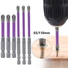 6X/Set 65/110Mm Magnetic Slotted Cross Screwdriver Bit Tool For Electrician Fph2
