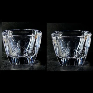 VERA WANG CABOCHON VOTIVE CANDLE HOLDERS, Lead Crystal, 3 1/2", WEDGEWOOD, 2PCS - Picture 1 of 8