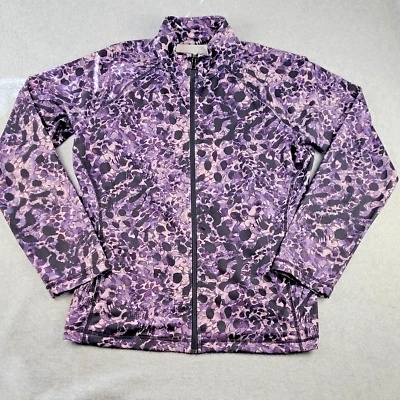 Chaqueta Suéter Deportiva Style & Co Para Mujer Talla Grande L Púrpura Cremallera Completa Manga Larga Foto 1 de 4