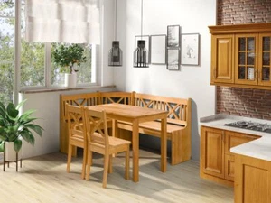 Küchenecke mit Tisch Solmeno Sitzgruppe Polsterung Stuhl Essgruppe Praktisch - Bild 1 von 3