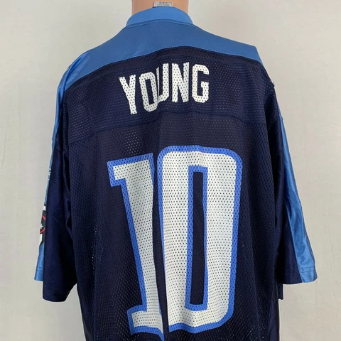 Reebok Vince Young Tennessee Titans Replica Jersey Vtg NFL On Field Football L Cover