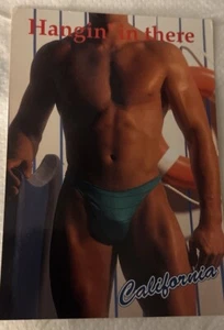 Postcard Hot Bods Male Model Swimsuit Hang In There, - Picture 1 of 2