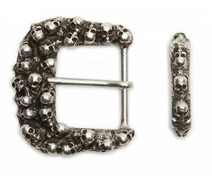 Close Buckle Belt Buckle Skull Mob Silver Designer Buckle Buckles - Picture 1 of 3