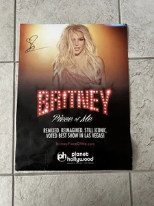 PÓSTER FIRMADO POR BRITNEY SPEARS VEGAS PIECE OF ME VENDEDOR CONFIABLE RACC - Imagen 1 de 2