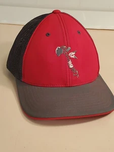 MLB Atlanta Braves Tomahawk Ball Cap Hat, Red / black. Pacific Headwear Sm-Med - Picture 1 of 11