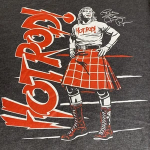 Hotrod Rowdy Roddy Piper WWE Wrestling Kilt Gray T -Shirt 4XL - Picture 1 of 9
