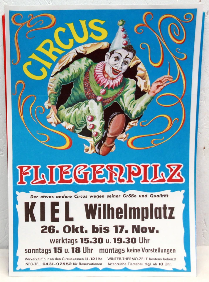 Werbe-Flyer Circus Fliegenpilz - KIEL Wilhelmsplatz - Bild 1 von 1