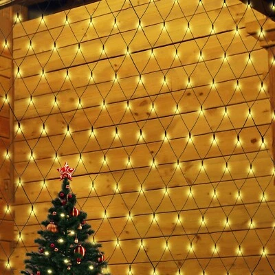 1x1m 2x2m 3x2mLED Lichternetz Außen Innen LichterketteLichtervorhang Party Garte - Bild 1 von 4