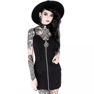 Restyle Gothic Summer Dress - Celeste - Pentagram Sweetheart Mini Dress - Picture 1 of 1