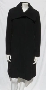 Cole Haan US Damen M 8 schwarz Wolle Kaschmir Wintermantel großer Kragen - Bild 1 von 9