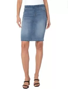 Gonna di jeans Liverpool Los Angeles più gonna a matita Chloe 18 W pull on - Foto 1 di 8