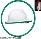 Hard Hat Brim Cover Edge Rubber Protector Green Goma Protectora Para Borde Casco