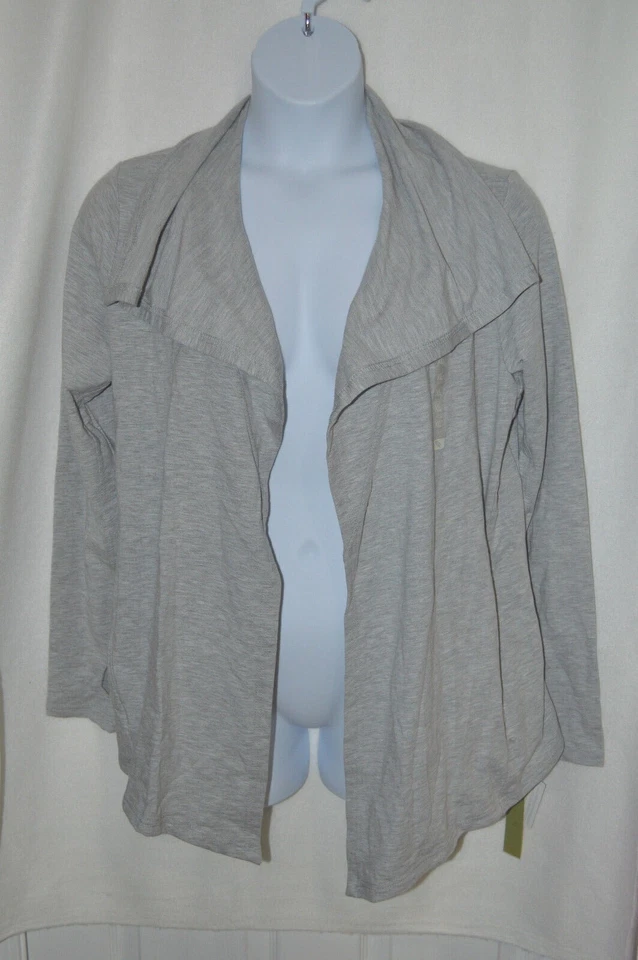 Cárdigan para mujer Green Tea gris jaspeado abierto drapeado liso - talla S nuevo con etiquetas Foto 1 de 1