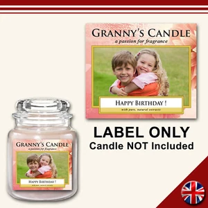 Personalisiertes Foto Kerzetikett Geschenk durchdachtes Medium maßgeschneiderter Aufkleber - Bild 1 von 1