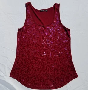Womens Apt. 9 Cami Undershell Top Sleevless Shirt Shimmer Red Size Small - Picture 1 of 5