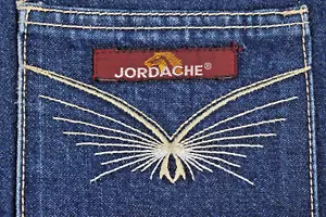 Vintage Jordache Horsehead Jeans Size W29 L34 80s Blue Butterfly Stitch Pocket - Picture 1 of 16