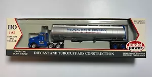DIECAST SCALA 1:87 HO - TRATTORE E RIMORCHIO - AZIENDA RIFIUTI MEDICI -MODEL POWER - Foto 1 di 2