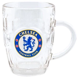 Jarra de cristal con hoyuelos Chelsea FC, cumpleaños, regalo mercancía oficial - Imagen 1 de 3