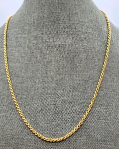 14k Gold Rope Chain 24in Necklace - Picture 1 of 6