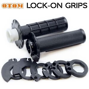 Black OTOM 7/8" Lock-On Dirt Bike MX Grips - KX YZ KTM RMZ CRF 65 85 125 250 450