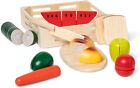 Melissa & Doug Cutting Food - Play Set With 26 Hand-Painted Wooden Pieces - NEW