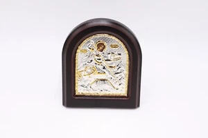 12.4" Saint George Silver 950 Icon Land Orthodox Byzantine Gold Church Wood - Picture 1 of 8