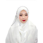 Islamic Beads Long Scarf Women Chiffon Hijab Wrap Shawl Turban Muslim Stole Wrap