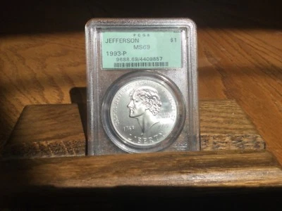 Beautiful 1993-P (ICG-MS69) Jefferson Silver Dollar - Image 1 of 2