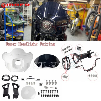 Kit de montaje y carenado superior blanco para Harley Softail FXBRS FXLRS FXFB FLFBS FLHC Foto 1 de 4