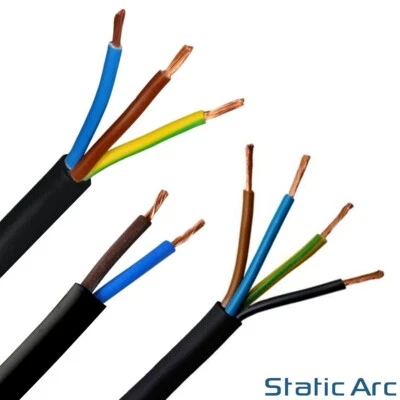 2/3/4 CORE ELECTRICAL BLACK FLEX CABLE ROUND FLEXIBLE WIRE 0.75/1.0/1.5/2.5mm2 - Image 1 of 2