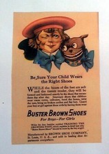 Buster Brown Shoes Advertisement With Tige Reprint Who Was A Pit Bull Terrier